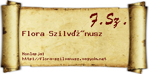 Flora Szilvánusz névjegykártya